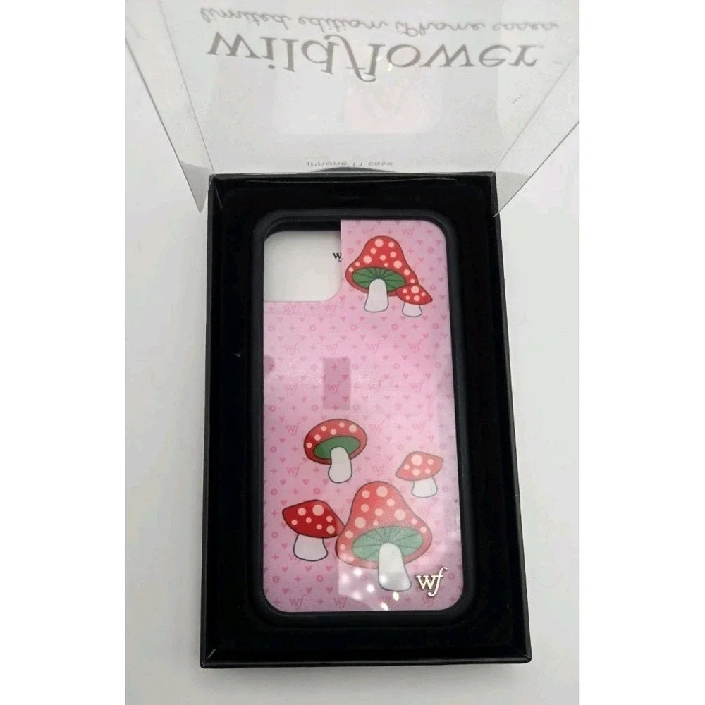 Wildflower iPhone 11 Case Pink Mushroom Limited Edition Protective Phone Case